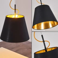 Lampes En Tissu-hofstein Suspension Saillon Noir, 1 lumière