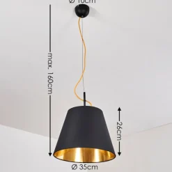 Lampes En Tissu-hofstein Suspension Saillon Noir, 1 lumière