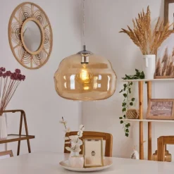 hofstein Suspension Salameo Argenté, 1 lumière