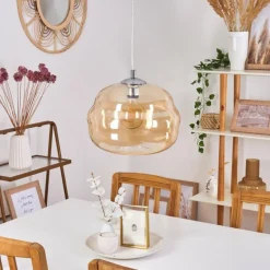 hofstein Suspension Salameo Argenté, 1 lumière