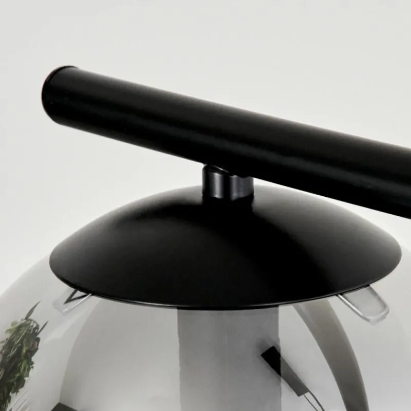 Suspension Verre Fumé-hofstein Suspension Salamonde Noir, 4 lumières