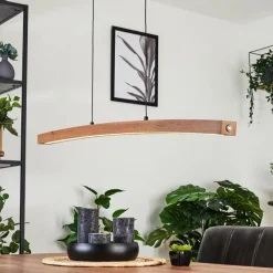 Luminaires Scandinaves-hofstein Suspension Salmi LED Brun, Couleur bois, Noir, 1 lumière