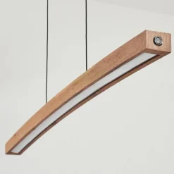 Luminaires Scandinaves-hofstein Suspension Salmi LED Brun, Couleur bois, Noir, 1 lumière