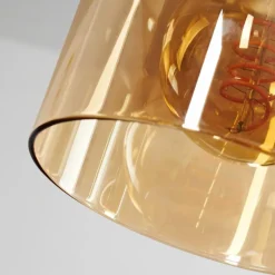 hofstein Suspension Saltaire Bois clair, Argenté, 5 lumières