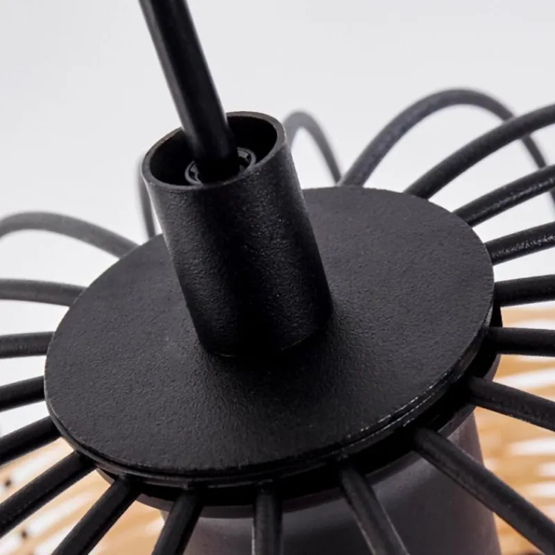 Style Boho-Chic-hofstein Suspension Samal Noir, 1 lumière