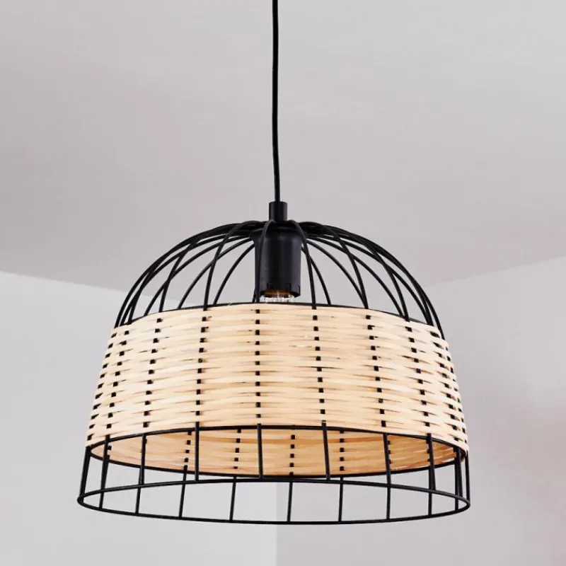 Style Boho-Chic-hofstein Suspension Samal Noir, 1 lumière