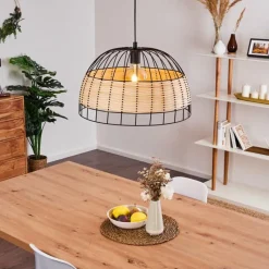 Style Boho-Chic-hofstein Suspension Samal Noir, 1 lumière