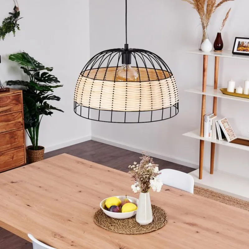 Style Boho-Chic-hofstein Suspension Samal Noir, 1 lumière