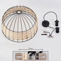 Style Boho-Chic-hofstein Suspension Samal Noir, 1 lumière