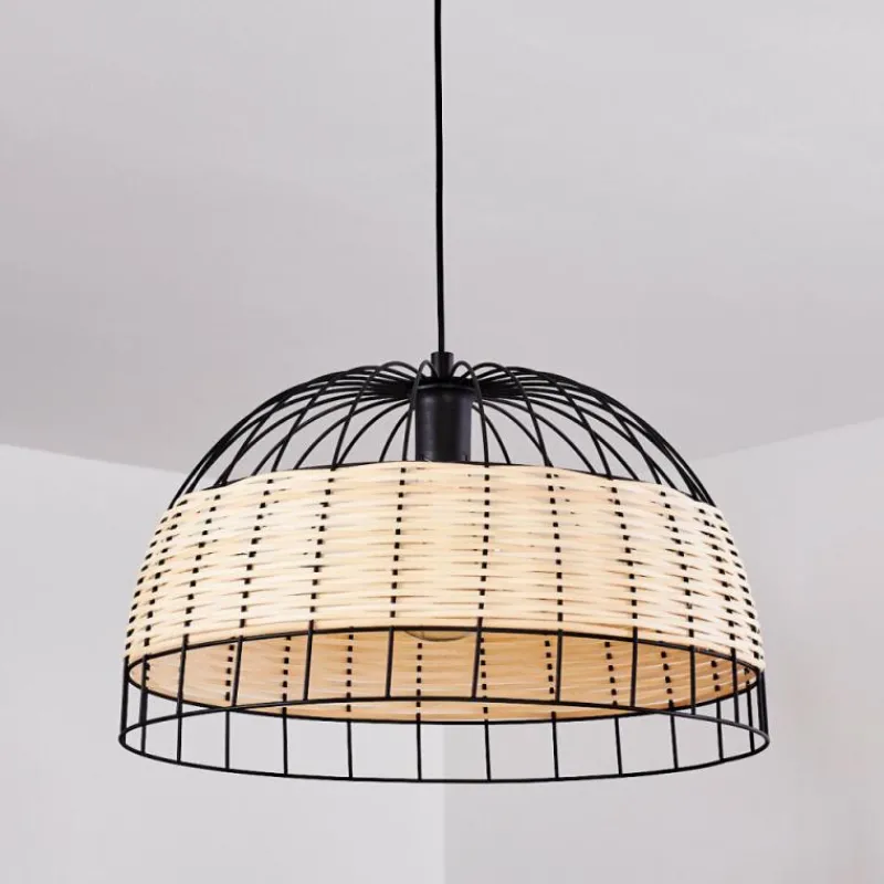 Style Boho-Chic-hofstein Suspension Samal Noir, 1 lumière