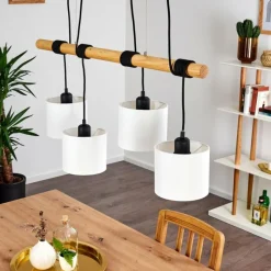 Lampes En Tissu-hofstein Suspension Sambia Brun, Noir, 4 lumières