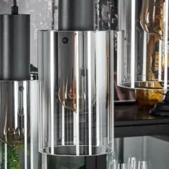 hofstein Suspension Sambour Noir, 4 lumières