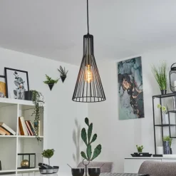 Lampes Industrielles-hofstein Suspension Samorinha Noir, 1 lumière