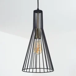 Lampes Industrielles-hofstein Suspension Samorinha Noir, 1 lumière