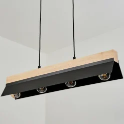 Luminaires Scandinaves-hofstein Suspension Sangkor Noir, 4 lumières