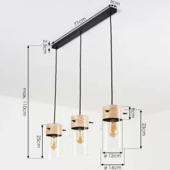 hofstein Suspension Sarteano Noir, 3 lumières