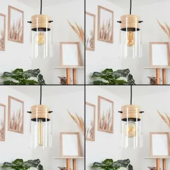 hofstein Suspension Sarteano Noir, 1 lumière