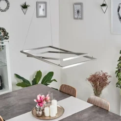 hofstein Suspension Schleitheim Chrome, Nickel mat, Blanc, 1 lumière* Suspensions