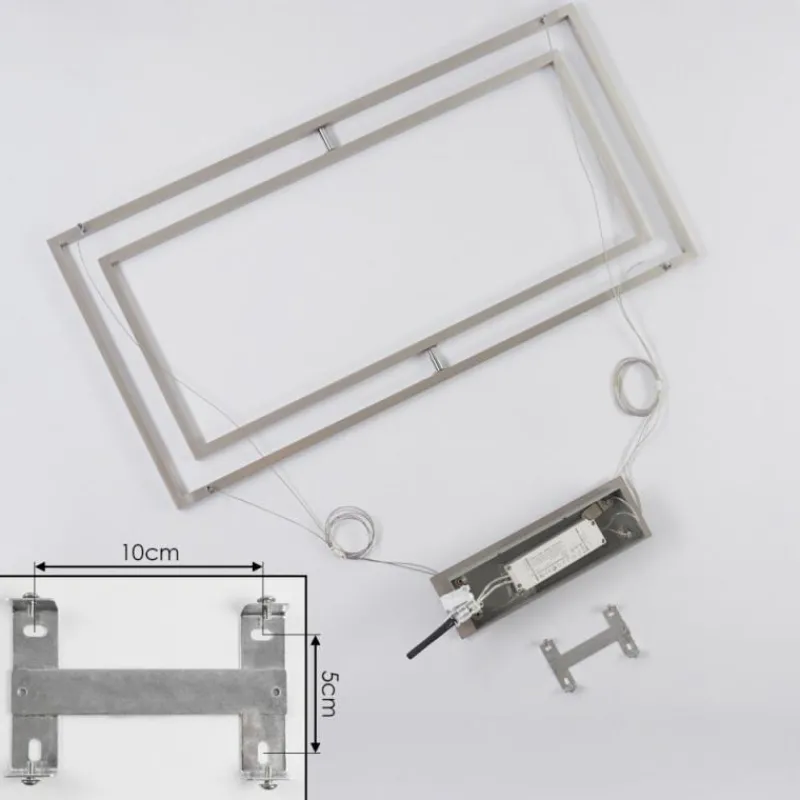 hofstein Suspension Schleitheim Chrome, Nickel mat, Blanc, 1 lumière* Suspensions