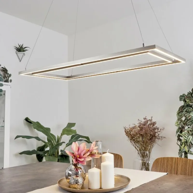 hofstein Suspension Schleitheim Chrome, Nickel mat, Blanc, 1 lumière* Suspensions