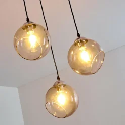 hofstein Suspension Schnabek Chrome, Noir, 3 lumières