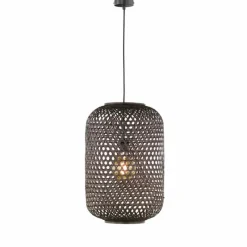 Style Boho-Chic-SCHÖNER WOHNEN-Kollektion Suspension CALLA Noir, 1 lumière