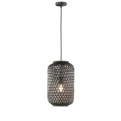 Style Boho-Chic-SCHÖNER WOHNEN-Kollektion Suspension CALLA Noir, 1 lumière