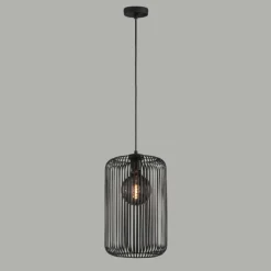 Lampes Industrielles-SCHÖNER WOHNEN-Kollektion Suspension Cage Noir, 1 lumière