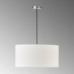 Lampes En Tissu-SCHÖNER WOHNEN-Kollektion Suspension SCHÖNER-WOHNEN-Kollektion Pina Nickel mat, 3 lumières