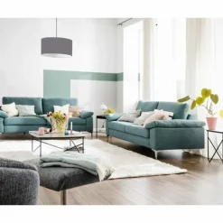 Lampes En Tissu-SCHÖNER WOHNEN-Kollektion Suspension SCHÖNER-WOHNEN-Kollektion Pina Nickel mat, 3 lumières