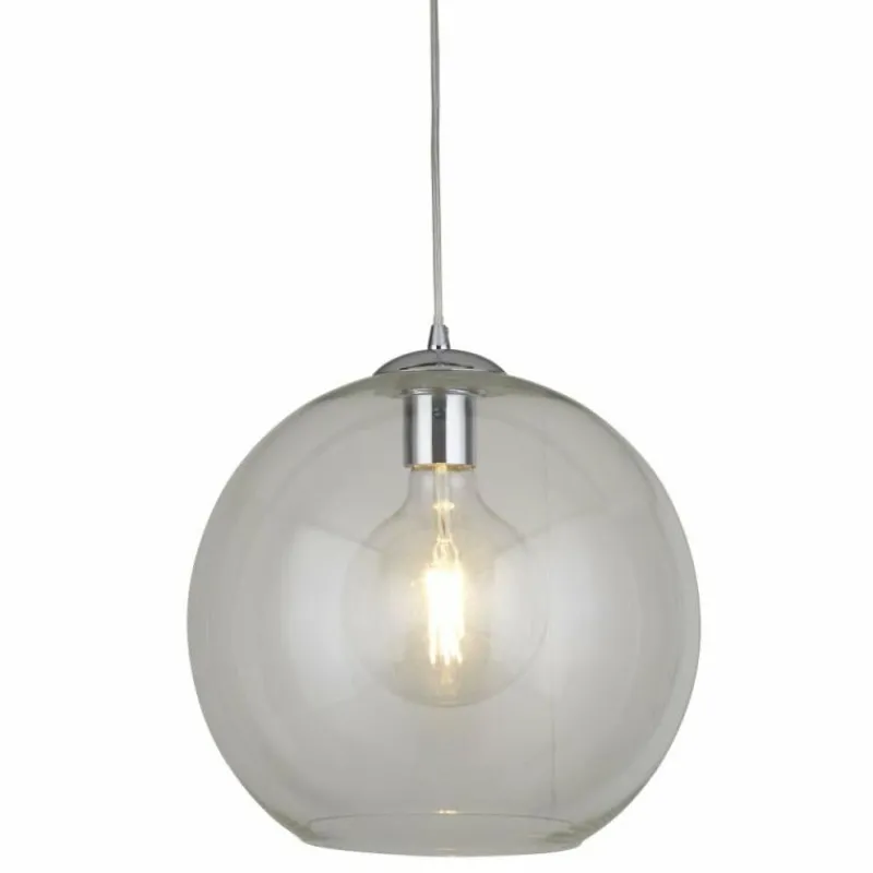 Luminaires Searchlight Suspension Searchlight BALLS Chrome, Transparent, 1 lumière