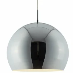 Luminaires Scandinaves-Luminaires Searchlight Suspension Searchlight INDUPA Chrome, Blanc, 1 lumière