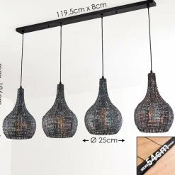 Lampes Vintages & Rétros-hofstein Suspension Seda Noir, 4 lumières