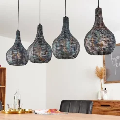 Lampes Vintages & Rétros-hofstein Suspension Seda Noir, 4 lumières