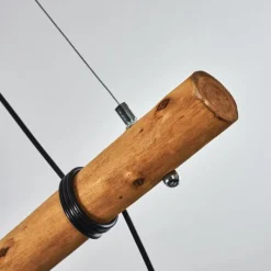 Lampes Vintages & Rétros-hofstein Suspension Seegaard Bois clair, Noir, 3 lumières