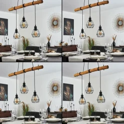 Luminaires Scandinaves-hofstein Suspension Seegaard Brun, 3 lumières