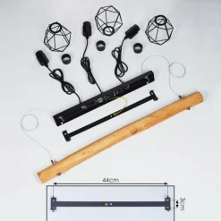 Luminaires Scandinaves-hofstein Suspension Seegaard Brun, 3 lumières