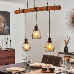 Luminaires Scandinaves-hofstein Suspension Seegaard Brun, 3 lumières