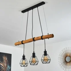 Luminaires Scandinaves-hofstein Suspension Seegaard Brun, 3 lumières