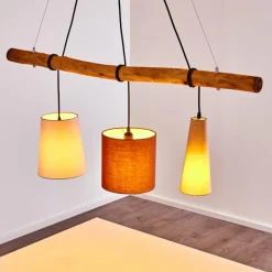 Lampes En Tissu-hofstein Suspension Seegaard Noir, 3 lumières