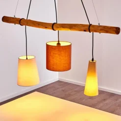 Lampes En Tissu-hofstein Suspension Seegaard Noir, 3 lumières