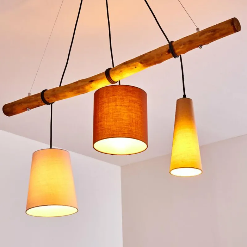 Lampes En Tissu-hofstein Suspension Seegaard Noir, 3 lumières