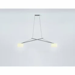 Luminaires Serien Lighting Suspension Serien Lighting TWIN LED Chrome, 2 lumières* Éclairage Led