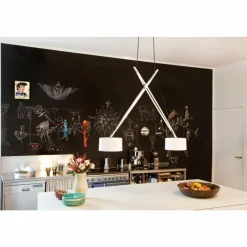 Luminaires Serien Lighting Suspension Serien Lighting TWIN LED Chrome, 2 lumières* Éclairage Led