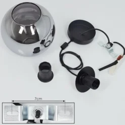 Suspension Verre Fumé-hofstein Suspension Sernf Noir, 1 lumière