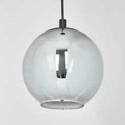 Suspension Verre Fumé-hofstein Suspension Sernf Noir, 1 lumière