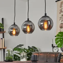 hofstein Suspension Sernf Noir, 3 lumières