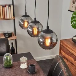 hofstein Suspension Sernf Noir, 3 lumières