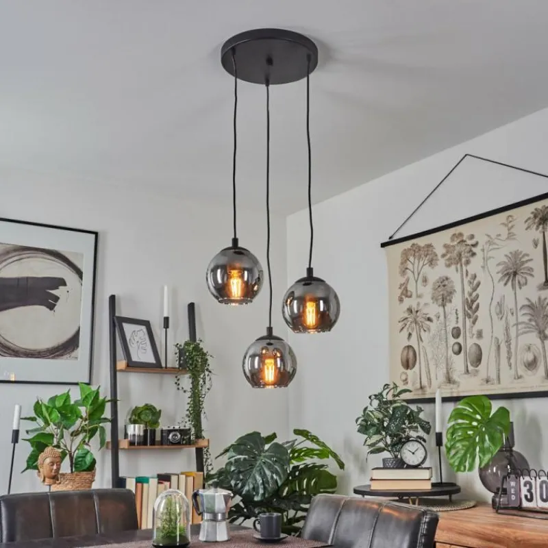 hofstein Suspension Sernf Noir, 3 lumières