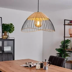 Style Boho-Chic-hofstein Suspension Shalo Noir, 1 lumière